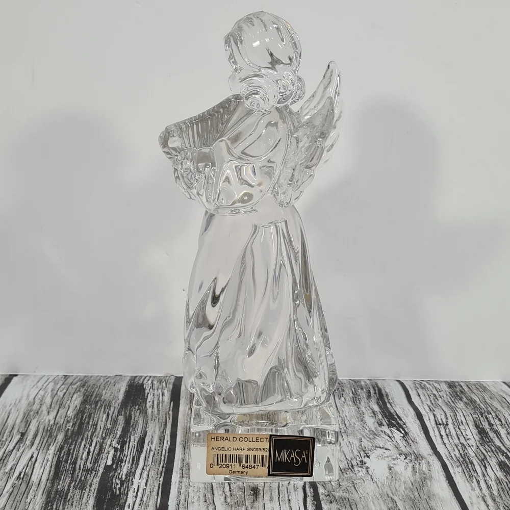 Mikasa Herald Collection Angelic Harp Figurine Crystal Christmas Angel Germany - Picture 5 of 8